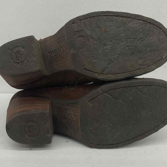 BORN~ Brown Leather Tassel Ankle Boots~Size  8.5 - Picture 4 of 4